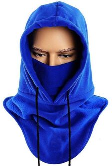 Winter Warme Muts Mannen Vrouwen Fiets Nek Hoeden Thermische Fietsen Cap Hoed Winter Motorfiets Bivakmuts Snowboard Bivakmuts Gezichtsmasker Blauw