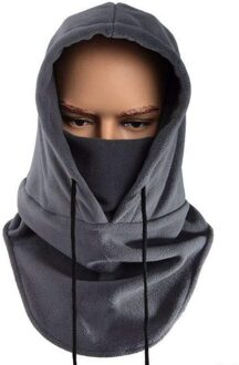 Winter Warme Muts Mannen Vrouwen Fiets Nek Hoeden Thermische Fietsen Cap Hoed Winter Motorfiets Bivakmuts Snowboard Bivakmuts Gezichtsmasker Grijs