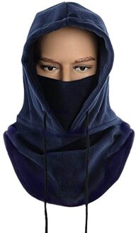Winter Warme Muts Mannen Vrouwen Fiets Nek Hoeden Thermische Fietsen Cap Hoed Winter Motorfiets Bivakmuts Snowboard Bivakmuts Gezichtsmasker marine