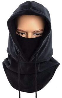 Winter Warme Muts Mannen Vrouwen Fiets Nek Hoeden Thermische Fietsen Cap Hoed Winter Motorfiets Bivakmuts Snowboard Bivakmuts Gezichtsmasker zwart