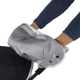 Winter Warme Wandelwagen Handschoenen Kids Kinderwagen Hand Muff Waterdichte Kinderwagen Accessoire Mitten Baby Buggy Clutch Winkelwagen Outdoor Handschoen Grijs