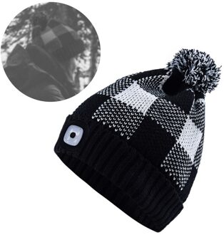 Winter Warmer Unisex Led Verlichte Beanie Hat Knit Handsfree Koplamp Cap Met Licht Voor Outdoor Camping Night Fishing