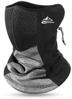 Winter Winddicht Thermische Fietsen Sjaal Outdoor Running Bike Gezichtsmasker Hoofdbanden Mannen Vrouwen Fiets Bandana Sport Hoofddeksels Grijs