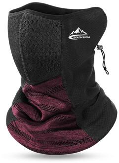 Winter Winddicht Thermische Fietsen Sjaal Outdoor Running Bike Gezichtsmasker Hoofdbanden Mannen Vrouwen Fiets Bandana Sport Hoofddeksels Rood