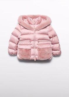 winter winterjas meisjes - roze - Maat 128