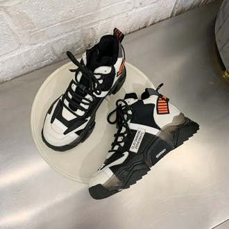 Winter Women Chunky Sneakers Dad Shoes Fashion Transparent Crystal Sole White Platform Sneakers Plush Keep Warm Casual Shoes 5cm