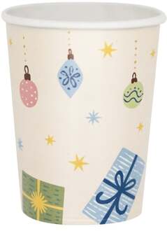 Winter Woodland Bekers (8st) Multikleur - Print