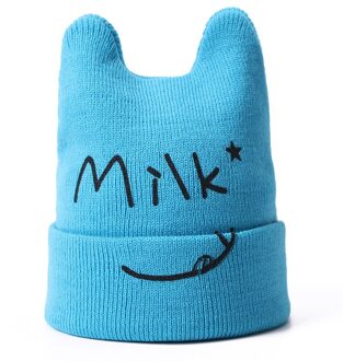 Winter Zachte Baby Hoed Elastische Leuke Oren Jongen Kinderen Katoen Gebreide Cartoon Beer Meisje Mutsen Hoeden Warm Kinderen Effen Kleur mutsen