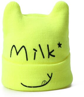 Winter Zachte Baby Hoed Elastische Leuke Oren Jongen Kinderen Katoen Gebreide Cartoon Beer Meisje Mutsen Hoeden Warm Kinderen Effen Kleur mutsen