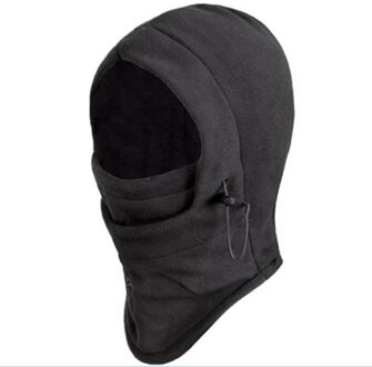 Winter Zwarte Thermische Balaclava Hood Outdoor Camping Skiën Riding Fietsen Motorfiets Winddicht Volledige Gezicht Hals Masker Hoed Cover