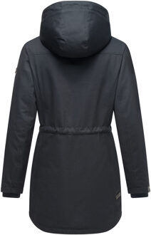 Winterfunke dames winterjas met teddyvoering Blauw - L