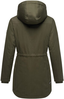 Winterfunke dames winterjas met teddyvoering Groen