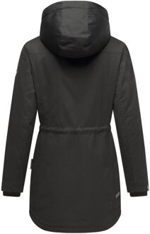 Winterfunke dames winterjas met teddyvoering Zwart