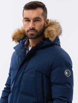 Winterjas heren - marine c554 - maat L Blauw