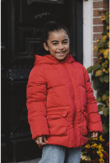 Winterjas little warm voor meisjes in de kleur Rood - 110