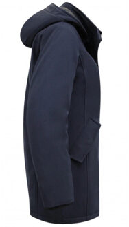 Winterjas parka slim fit Blauw - M