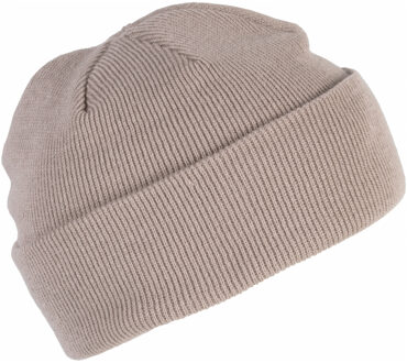 Wintermuts Beanie Yukon - beige - heren/dames - sterk/zacht/licht gebreid 100% Acryl One size