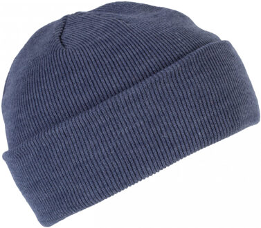 Wintermuts Beanie Yukon - denim blauw - heren/dames - sterk/zacht/licht gebreid 100% Acryl One size