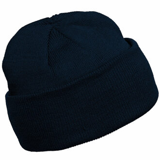 Wintermuts Beanie Yukon - donkerblauw - heren/dames - sterk/zacht/licht gebreid 100% Acryl One size