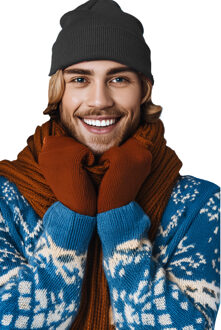 Wintermuts Beanie Yukon - donkergrijs - heren/dames - sterk/zacht/licht gebreid 100% Acryl - One size