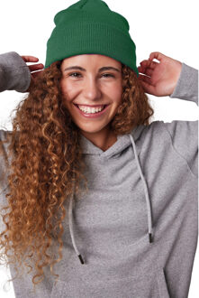 Wintermuts Beanie Yukon - groen - zacht en licht gebreid - One size