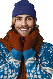 Wintermuts Beanie Yukon - kobalt blauw - heren/dames - sterk/zacht/licht gebreid 100% Acryl One size