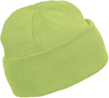 Wintermuts Beanie Yukon - lime groen - heren/dames - sterk/zacht/licht gebreid 100% Acryl One size