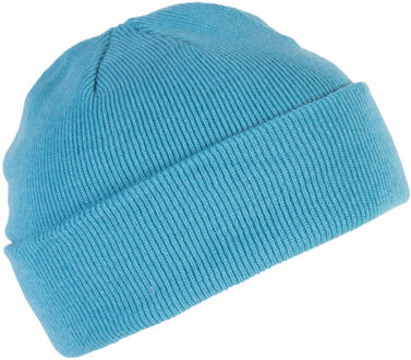 Wintermuts Beanie Yukon - turquoise - heren/dames - sterk/zacht/licht gebreid 100% Acryl One size