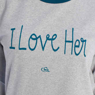 Winterpyjama KLP2 van pluche katoen voor dames Groen - XL