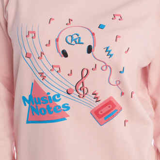 Winterpyjama KLP2 van pluche katoen voor dames Roze - M