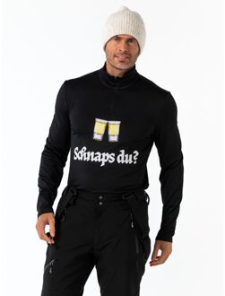 Wintersportpully - Maat XL  - Mannen - zwart/wit