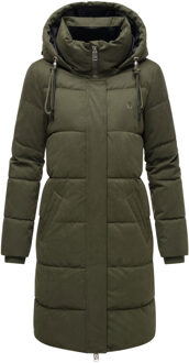 Wintertanz dames lange gewatteerde winterjas met capuchon Groen - 3XL