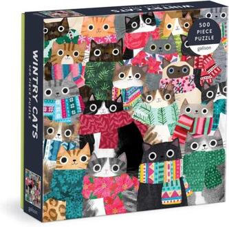 Wintry Cats 500 Piece Puzzle -  Galison (ISBN: 9780735373693)