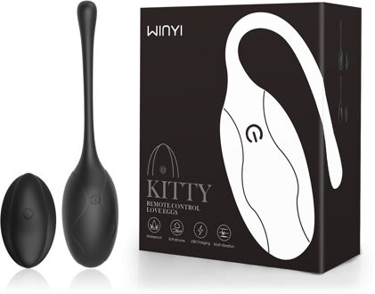 WINYI Kitty - Vibrerend ei - draagbare vibrator (kleur: zwart)