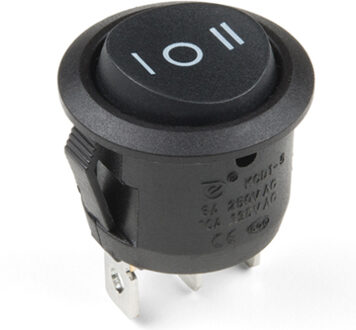 wipschakelaar rond 20 mm aan-uit-aan 12V 10A onverlicht in blister 30340020p