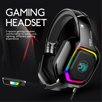 Wired Gaming Hoofdtelefoon Diepe Bas Stereo Gamer Headset Met Microfoon Voor PS4 Pc Laptop Gamer