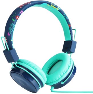 Wired Hoofdtelefoon Met Microfoon Meisjes Jongens Muziek Stereo Oortelefoon Computer Gamer Kinderen Oortelefoon Opvouwbare Headset Kids groen