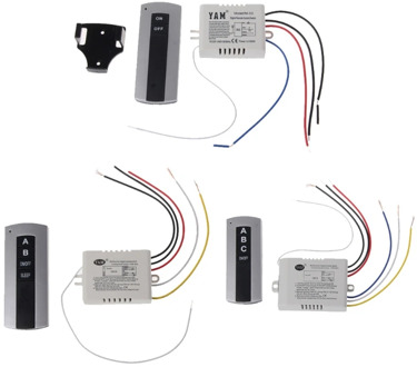 Wireless 1 Channel 2 Channel 3 Channel ON/OFF Lamp Remote Control Switch Receiver Transmitter Drop Ship