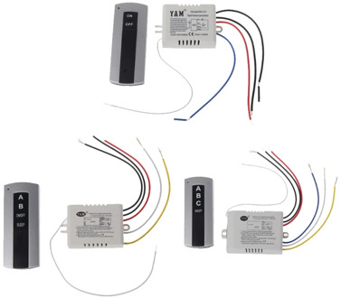 Wireless 1 Channel 2 Channel 3 Channel ON/OFF Lamp Remote Control Switch Receiver Transmitter Drop Ship