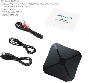 Wireless Audio Adapter 2 In 1 Bluetooth 4.2 Ontvanger Zender Met 3.5Mm Aux Jack Stereo Rca Voor Thuis Tv MP3 Pc Speaker