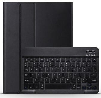 Wireless Bluetooth Keyboard Case Met Pen Houder Lederen Beschermhoes Tablet Cover Voor Samsung Galaxy Tab Een 10.1 SM-T580 SM-T585 zwart