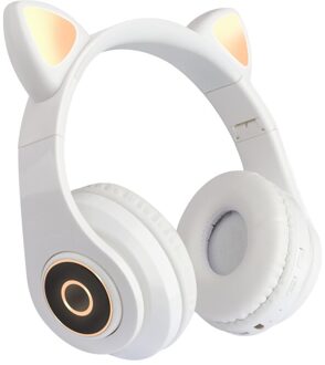 Wireless Bluetooth Kids Headphones Cat Ear Bluetooth LED Light Up Kids Wireless Headphones Over Ear With Microphone