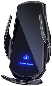 Wireless Car Charger Mount Snel Opladen Infrarood Inductie Autolader Houder Compatibel Met De Meeste Smartphones zwart