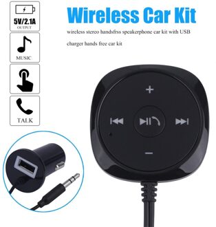 Wireless Car Kit Bluetooth Ontvanger Handsfree Call 3.5 Mm Aux Audio Praten Bluetooth Muziek Sound Adapter Usb Charger