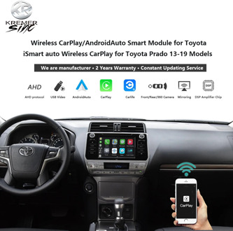 Wireless CarPlay/AndroidAuto Smart Module for Toyota iSmart auto Wireless CarPlay for Toyota Prado 13-19 Models