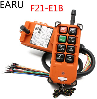 Wireless Industrial Remote Controller Switches Hoist Crane Control Lift Crane 1 Transmitter + 1 Receiver F21-E1B 6 Channels