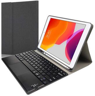 Wireless Keyboard Case Voor Ipad 10.2 Tablet Case Bluetooth Keyboard Cover Voor Ipad 10.2 Pu Leather Afneembare Cover zwart