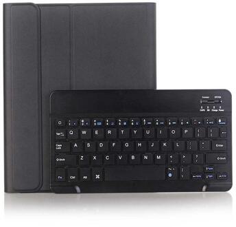 Wireless Keyboard Voor Ipad 10.2 Inch Case Pu Leather Flip Stand Cover Voor Ipad 7th Gen 10.2 "Backlit bluetooth Toetsenbord zwart-zwart