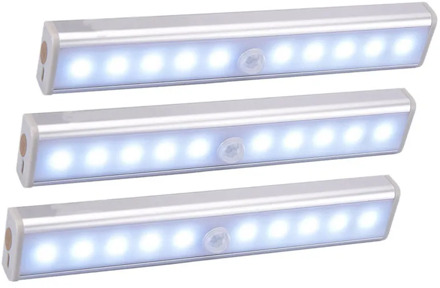 Wireless LED Under Cabinet Light PIR Motion Sensor Lamp 6/10 LEDs for Wardrobe Cupboard Closet Kitchen Lighting Led Night Light