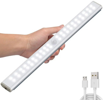 Wireless LED Under Cabinet Lighting USB Rechargeable LED Night Light with Motion Sensor for Toilet Stairs Kitchen Bedroom